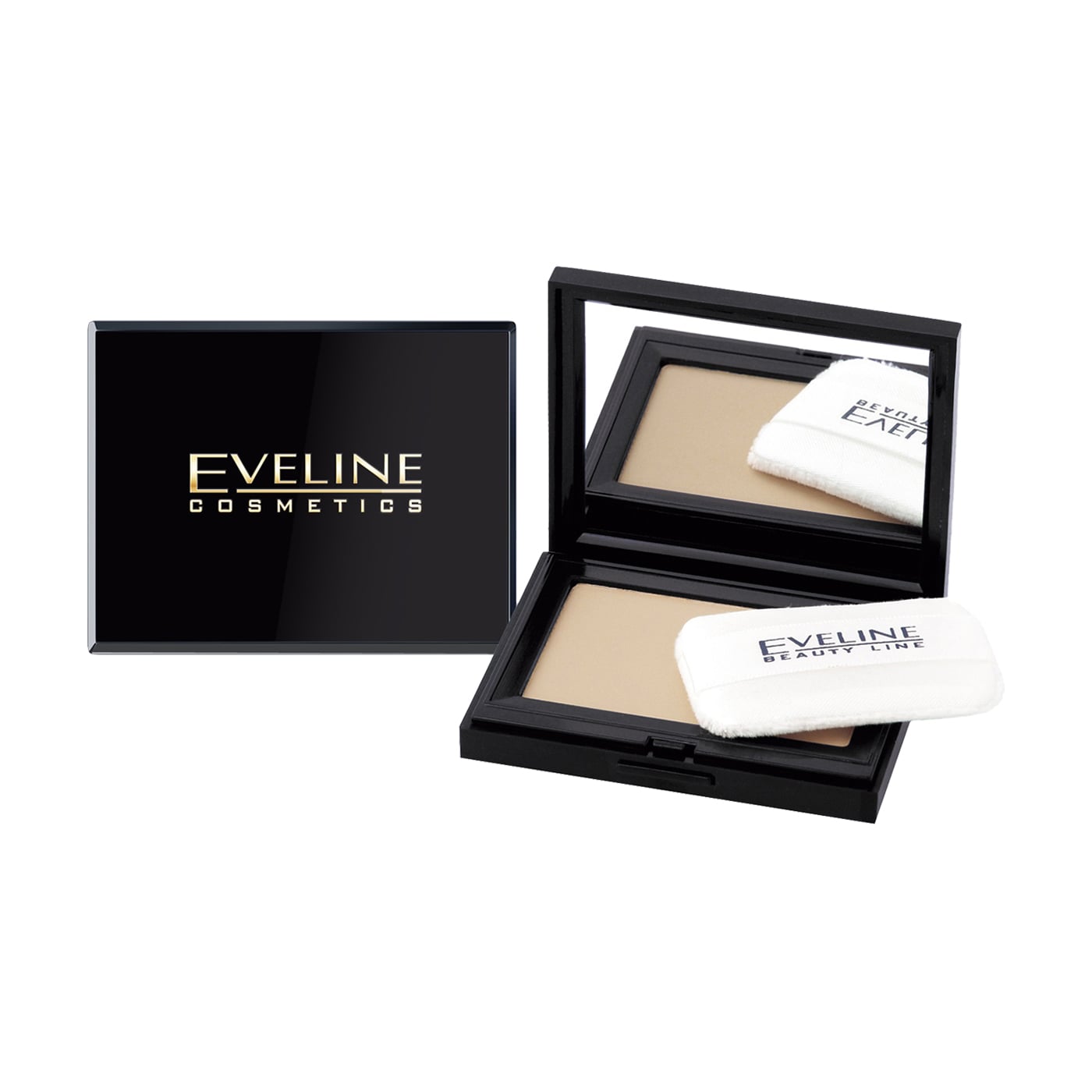 Пудра компактна Eveline Cosmetics Beaty Line із дзеркалом, 13 Natural, 9 г